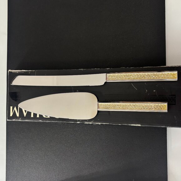 Gorham "Razzle Dazzle" Clear Dessert Set (Cake Knife & Server) Stainless Steel - Picture 3 of 10